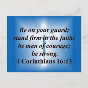 Cartão Postal 1 Corintianos 16:13