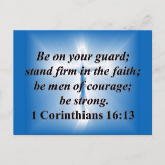 Cartão Postal 1 Corintianos 16:13