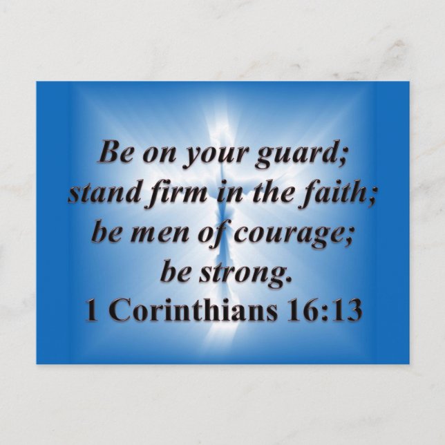 Cartão Postal 1 Corintianos 16:13 (Frente)