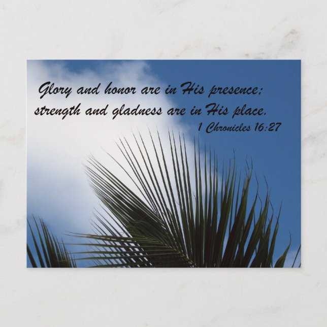 Cartão Postal 1 Crônicas 16:27 (Frente)