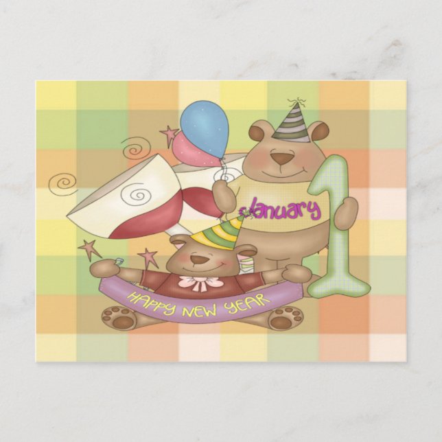 Cartão Postal 1 de janeiro (Frente)