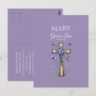 Cartão Postal 1 João 4:16 Deus é Amor – Cristão Personalizado