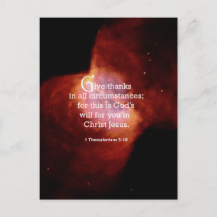 Cartão Postal 1 Tessalonicenses 5:18