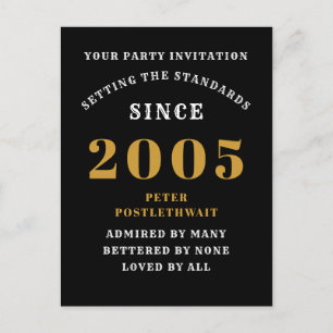 Cartão Postal 20º Aniversário 2005 Black Gold
