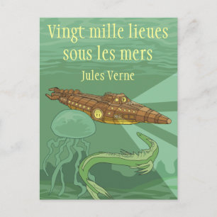Cartão Postal 20000 léguas submarinas - Jules Verne