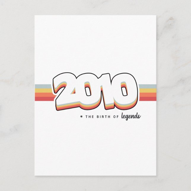 Cartão Postal 2010 Nascimento de lendas (Frente)