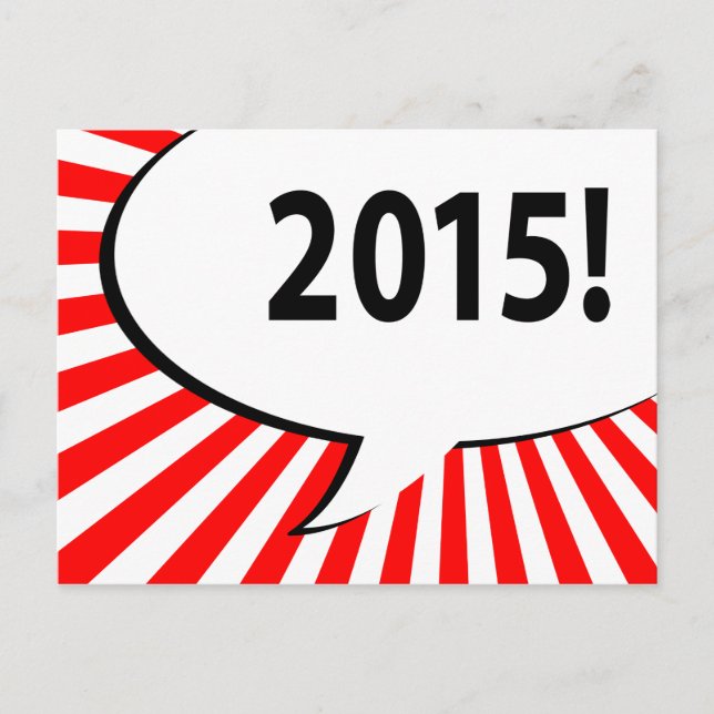 Cartão Postal 2015! Bolha de BD (Frente)