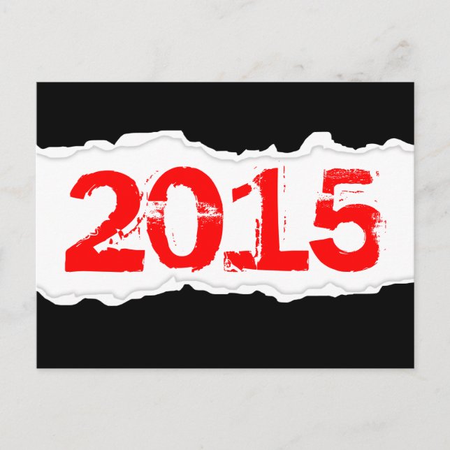 Cartão Postal 2015 (papel rasgado) (Frente)