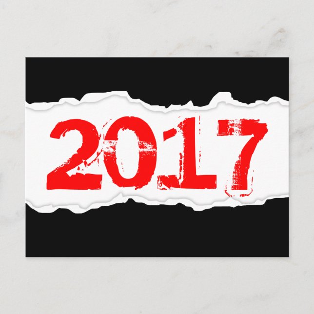 Cartão Postal 2017 (papel rasgado) (Frente)
