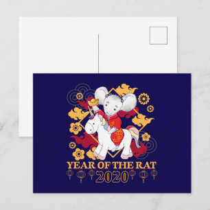 Cartão Postal 2020 Ano do Unicórnio do Rato