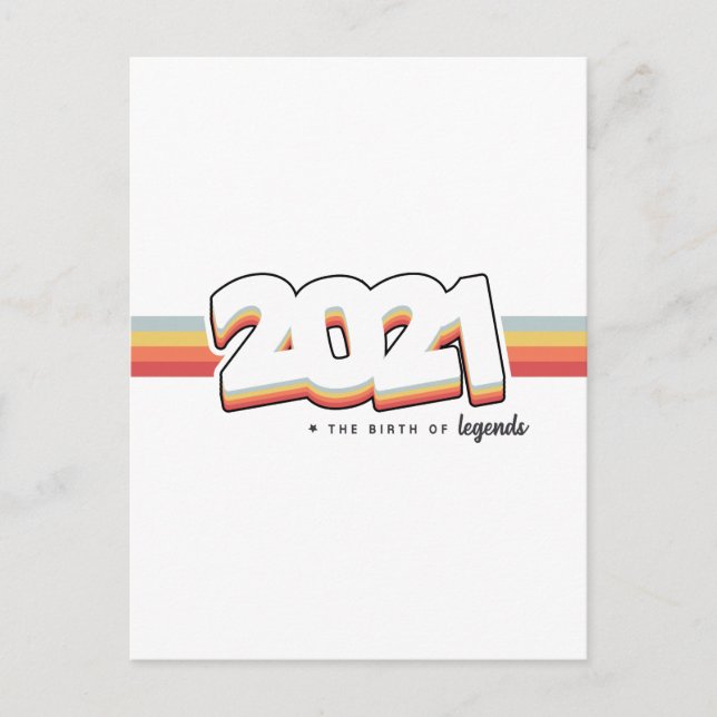 Cartão Postal 2021 O nascimento de lendas (Frente)