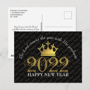 Cartão Postal 2022 ANO DAS COROAS DO SENHOR Feliz Ano Novo Crist