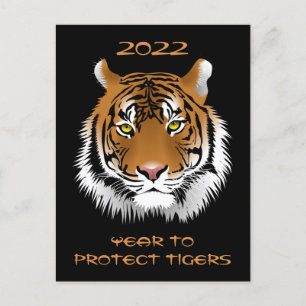Cartão Postal 2022 Ano para a Proteção dos Tigres