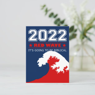 Cartão Postal 2022 Midterms RED WAVE Vai ser bíblico