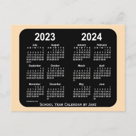 Cartão Postal 2023-2024 Calendário da Mini Escola de Trigo Neon 