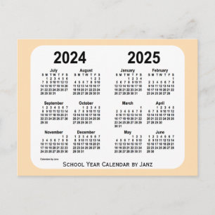 Cartão Postal 2024-2025 Calendário da Mini Escola de Trigo por J