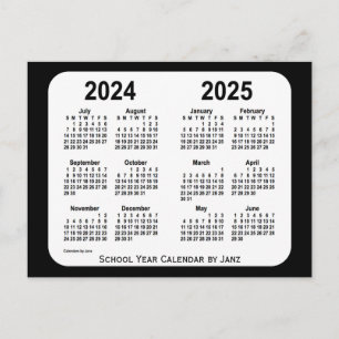 Cartão Postal 2024-2025 Calendário das Escolas Negra e Branca de