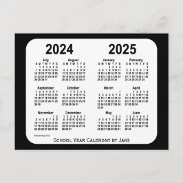 Cartão Postal 2024-2025 Calendário das Escolas Negra e Branca de