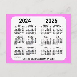 Cartão Postal 2024-2025: Violet Mini School Calendar