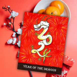 Cartão Postal 2024 Ano do Cartaz do Dragão
