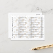 2024 Anos Nome da Família do Planejador Calendário