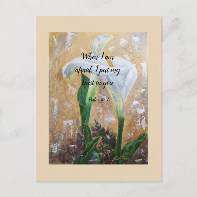 Cartão Postal 2024 JW year text Psalm 56:3  (Frente)