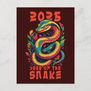 Cartão Postal 2025 Ano Da Cobra