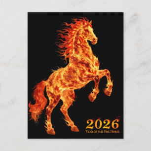 Cartão Postal 2026 Ano do Cavalo de Fogo