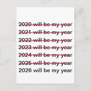 Cartão Postal 2026 Será Meu Ano Engraçado Sarcástico Ano Novo