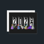 Cartão Postal 2027 Happy New Year Odometer<br><div class="desc">* Send a quick New Years Hello to family and friends. * This postcard is just the right size for short 'New Years Wishes. * Use for party invitations or for New Years Party Thank You Notes, too! * To the back of postcard, add a photo or have your personal...</div>