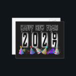 Cartão Postal 2027 Happy New Year Odometer<br><div class="desc">* Send a quick New Years Hello to family and friends. * This postcard is just the right size for short 'New Years Wishes. * Use for party invitations or for New Years Party Thank You Notes, too! * To the back of postcard, add a photo or have your personal...</div>
