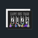 Cartão Postal 2027 Happy New Year Odometer<br><div class="desc">* Send a quick New Years Hello to family and friends. * This postcard is just the right size for short 'New Years Wishes. * Use for party invitations or for New Years Party Thank You Notes, too! * To the back of postcard, add a photo or have your personal...</div>