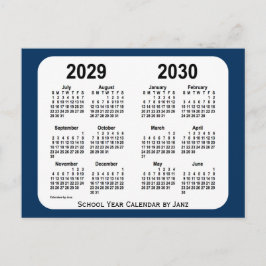 Cartão Postal 2029-2030 Caixa de Polícia Calendário Azul da Esco