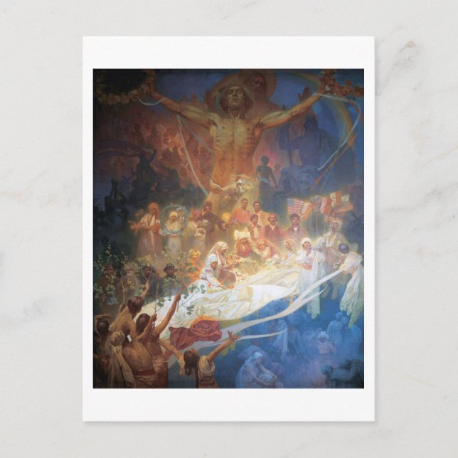 Cartão Postal #20 Apoteose dos Eslavos, Mucha (Frente)