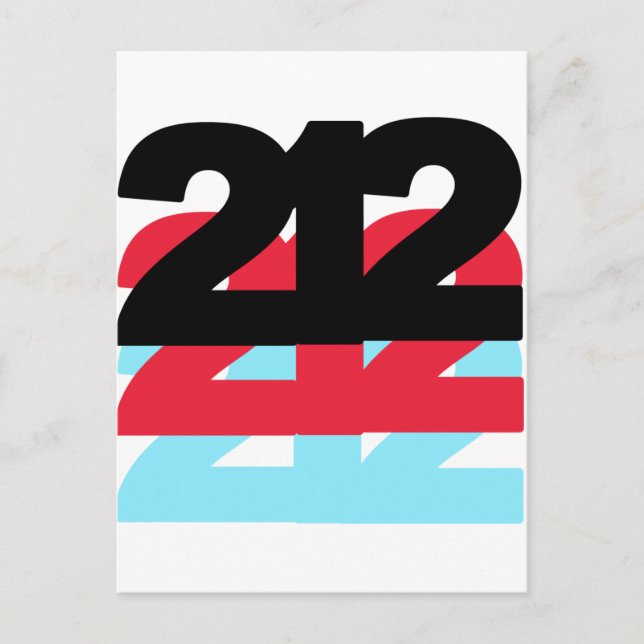Cartão Postal 212 Código de área (Frente)