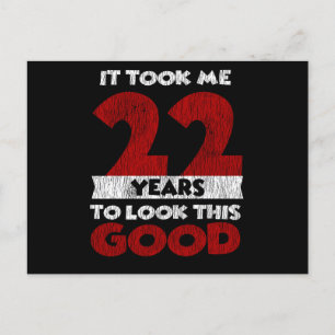 Cartão Postal 22 Anos Aniversário Me Deixou Bem 22º Aniversário