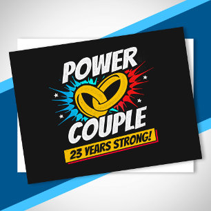Cartão Postal 23º aniversário Casou Casais com 23 anos de força