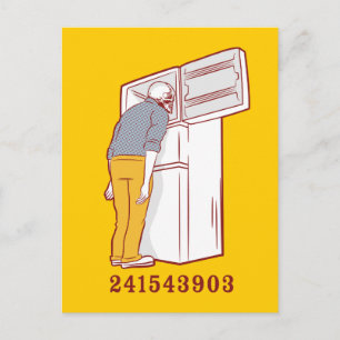 Cartão Postal 241543903 camisa humorística do congelador de cabe