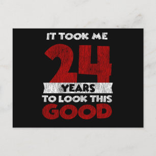 Cartão Postal 24 Anos Fazer Aniversário Me Deixou Bem