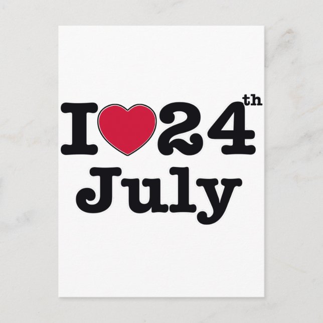 Cartão Postal 24 de julho, meu aniversário (Frente)