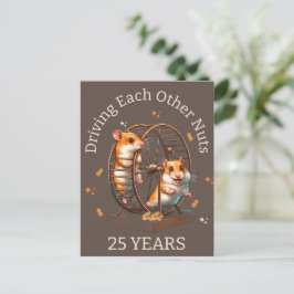 Cartão Postal 25º aniversário  hamsters Enlouquecendo uns aos ou