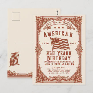 Cartão Postal 250 Aniversário dos EUA