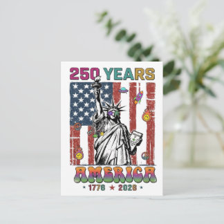 Cartão Postal 250 Anos América Quatro Julho 2026 Patrio Semiquin