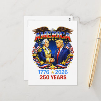 Cartão Postal 250 Anos da América Aniversário 250º