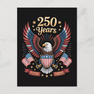 Cartão Postal 250 Anos de Aniversário Americano