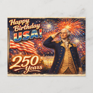 Cartão Postal 250 Anos de Excelência e Independência Washington