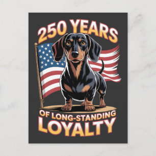 Cartão Postal 250 Anos de Lealdade Duradoura Dachshund