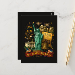 Cartão Postal 250 Anos de Liberdade Americana