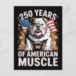 Cartão Postal 250 Anos de Músculo Americano Bulldog