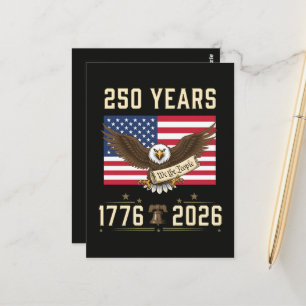 Cartão Postal 250 Anos de Patrimônio Americano 1776 2026